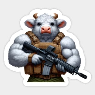 Fluffy Cow Sticker